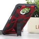 Чехол Shockproof Shield для Xiaomi Poco X3 / X3 Pro бампер противоударный с подставкой Red - изображение 3