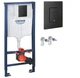 Інсталяція GROHE Solido 38811KF0 з панеллю змиву Even 38966KF0 Phantom Black матва - зображення 3