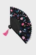 Женский черный веер SHORELINE PRINT FAN Accessorize OS 397095 - изображение 1