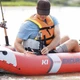 Надувная лодка байдарка одноместная Intex EXPLORER 68303 NP 305х91х46см для плаванья и рыбалки с алюминиевыми вёслами, насосом и сумкой Красный - изображение 11