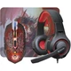Комплект (миша + ігрова поверхня + гарнітура) Defender Devourer MHP-003 USB Black-Red (52003) - зображення 1