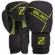 Перчатки для бокса кожаные на липучке Zelart Heroe 3149 Black-Neon Green 10 унций - изображение 1