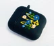 Силіконовий чохол для навушників Apple AirPods 1/2 Чорний Тризуб в квітах - зображення 4