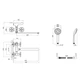 Смеситель для ванны Lidz Lamb 143 с поворотным изливом двухвентильный (c душевым гарнитуром) LDLAM143CRM22143 Chrome - изображение 2
