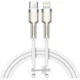 Кабель Baseus Cafule Metal Data Cable Type-C to Lightning PD 20W white 1м (CATLJK-A02) - изображение 1