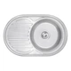 Кухонна мийка з крилом для посуду Lidz 7750 0,6мм Satin (LIDZ775006SAT) - зображення 1