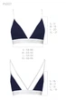 Спортивный топ с двойными бретелями Passion PS007 TOP navy blue, size L - изображение 3