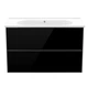 Тумба с умывальником DiMarco Jolly 80 см Oak/Black (DM06A001OB) - изображение 3