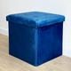 Пуф для хранения MBM HOME велюровый 38х38х38 см Синий (TH-05 BLUE) - изображение 10