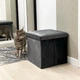 Пуф для хранения MBM HOME велюровый 38х38х38 см Серый (TH-05 GRAY) - изображение 9