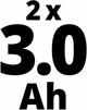 Аккумулятор 2 шт + Зарядное устройство Einhell X-Change 18 В Li-Ion 3.0 Ач (4512098) - изображение 5