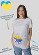 Футболка для беременных с патриотическим принтом HN S (8820) Белая - изображение 1