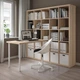 Письмовий стіл IKEA KALLAX / LAGKAPTEN 182x159x182 см білений дуб/білий (394.816.54) - зображення 2