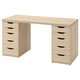 Письмовий стіл IKEA LAGKAPTEN / ALEX 140х60 см білений дуб (594.320.40) - изображение 1