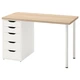 Письмовий стіл IKEA LAGKAPTEN / ALEX 120х60 см білений дуб/білий (094.169.62) - изображение 1