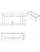 Акрилова ванна Riho Lugo Plug & Play 200x90 R, пряма + ніжки (BD71005) - зображення 2