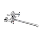 Смеситель для ванны двухвентильный Lamb 140 с поворотным изливом (75 21 140) Chrome Lidz - изображение 4