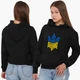 Худи женский Слава Украине Кенгуру (8921-3795-S) Черный S - изображение 4