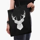 Еко сумка Олень (Deer) (9227-3803-BKZ) чорна на блискавці з кишенею - зображення 4