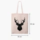 Еко сумка Олень (Deer) (9227-3803-WT) бежева класична - зображення 5