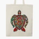 Эко сумка Морская черепаха (Sea turtle) (9227-3806-BGZ) бежевая на молнии с карманом - изображение 2