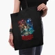 Эко сумка Очень странные дела (Stranger Things) (9227-3840-BKZ) черная на молнии с карманом - изображение 4