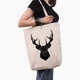 Еко сумка Олень (Deer) (9227-3803-WTD) бежева з широким дном - зображення 4