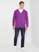 Пуловер GANT Extrafine Lambswool V-Neck 8010520 Purple L - изображение 4