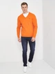 Пуловер GANT Extrafine Lambswool V-Neck 8010520 Harvest Pumpkin XL - зображення 4