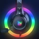 Игровые наушники с кошачьими ушками Onikuma K9 c LED-подсветкой и микрофоном Наушники для стриминга Черный - изображение 9