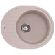 Мойка для кухни ZERIX гранитная ZS-6250R-06 620x500мм овальная врезная с сифоном бежевая ZX4549 - изображение 1