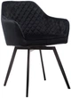 Стул для кухни и гостиной поворотный Vetro Mebel R-63 Черный (R-63-black/ black) - изображение 1