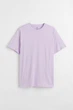 Футболка H&M Essentials №7 Regular Fit L светло сиреневый 0685816146 - изображение 1