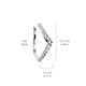 Серьга клипса (обманка) с фианитами для крыла носа Spikes NOCL28-C, фейк-пирсинг - изображение 2