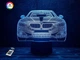 3D нічник "Автомобіль 10" (ЗБІЛЬШЕНИЙ ЗОБРАЖЕННЯ) + пульт ДК + мережевий адаптер + батарейки (3ААА) 3DTOYSLAM - зображення 1