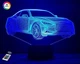 3D ночник "Автомобиль 21 " (УВЕЛИЧЕННОЕ ИЗОБРАЖЕНИЕ) + пульт ДУ+ сетевой адаптер +батарейки (3ААА) 3DTOYSLAMP - изображение 1