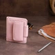 Маленький кошелек с монетницей сзади женский ST Leather 19267 Розовый - изображение 6