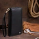 Вертикальный кошелек кожаный женский ST Leather 19274 Черный - изображение 2