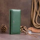 Кошелек на магнитах с клапаном женский ST Leather 19240 Зеленый - изображение 8