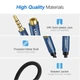 AUX 3.5 mm подовжувач Ugreen AV118 аудіо кабель (Чорний з синім, 4-pin, 0.5м) - изображение 5