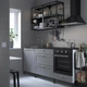 Кухня IKEA ENHET 203х63,5х222 см антрацит/сіра (693.373.11) - зображення 2