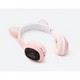 Бездротові навушники з котячими вушками Bluetooth CATear P58M LED з мікрофоном LED RGB підсвічування + слот для SD-карти (рожеві) Pink - зображення 3
