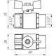 Кран кульовий прямий Q PROFESSIONAL 1/2″ НВ КБ PN40 QP152 - зображення 4