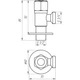 Кран кульовий угловой Professional 1/2″X3/4″ NV-QP888 BLACK - изображение 5