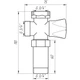 Кран вентильный для стиральной машины Q Professional 3/4″x3/4″x3/4″с удлинителем NV-QP170 000008977 - изображение 5