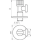 Кран кульовий кутовий SOLOMON 1/2"х3/4" A7032 - зображення 3