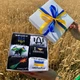 Бокс подарочный средних патриотических мужских носков с украинской символикой демисезонных 40-44 6 пар черно-белые - изображение 2