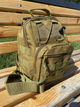 Тактический рюкзак сумка на плечо Tactic Backpack 10л 28х10х20 см (Koyot) - изображение 4