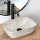 Умивальник Rea Camelia Light Stone 25x36 Grey (REA-U0362) - зображення 2