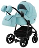 Коляска 2 в 1 Adamex Hybryd Plus кожа 100% BR335 голубой - изображение 2